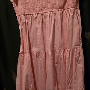 Girls' Pink Smocked Tiered Dress